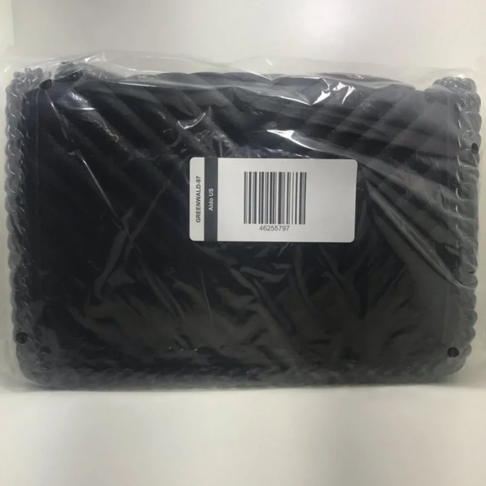 BNWT Aldo Faux Leather Crossbody with metal chain belt Black - Picture 2 of 8